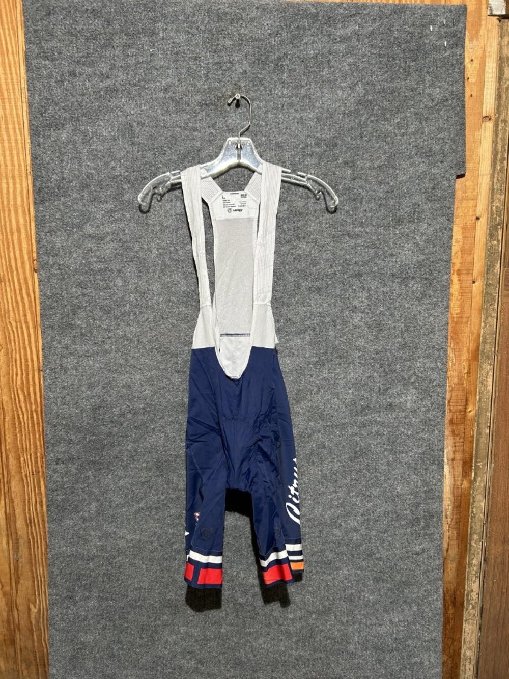 Verge Sport Cycling Bib Shorts Mens Large Blue Padded Chamois Bike Citrus Velo